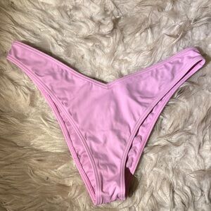 RVCA Pink High-Cut Bikini Bottom
